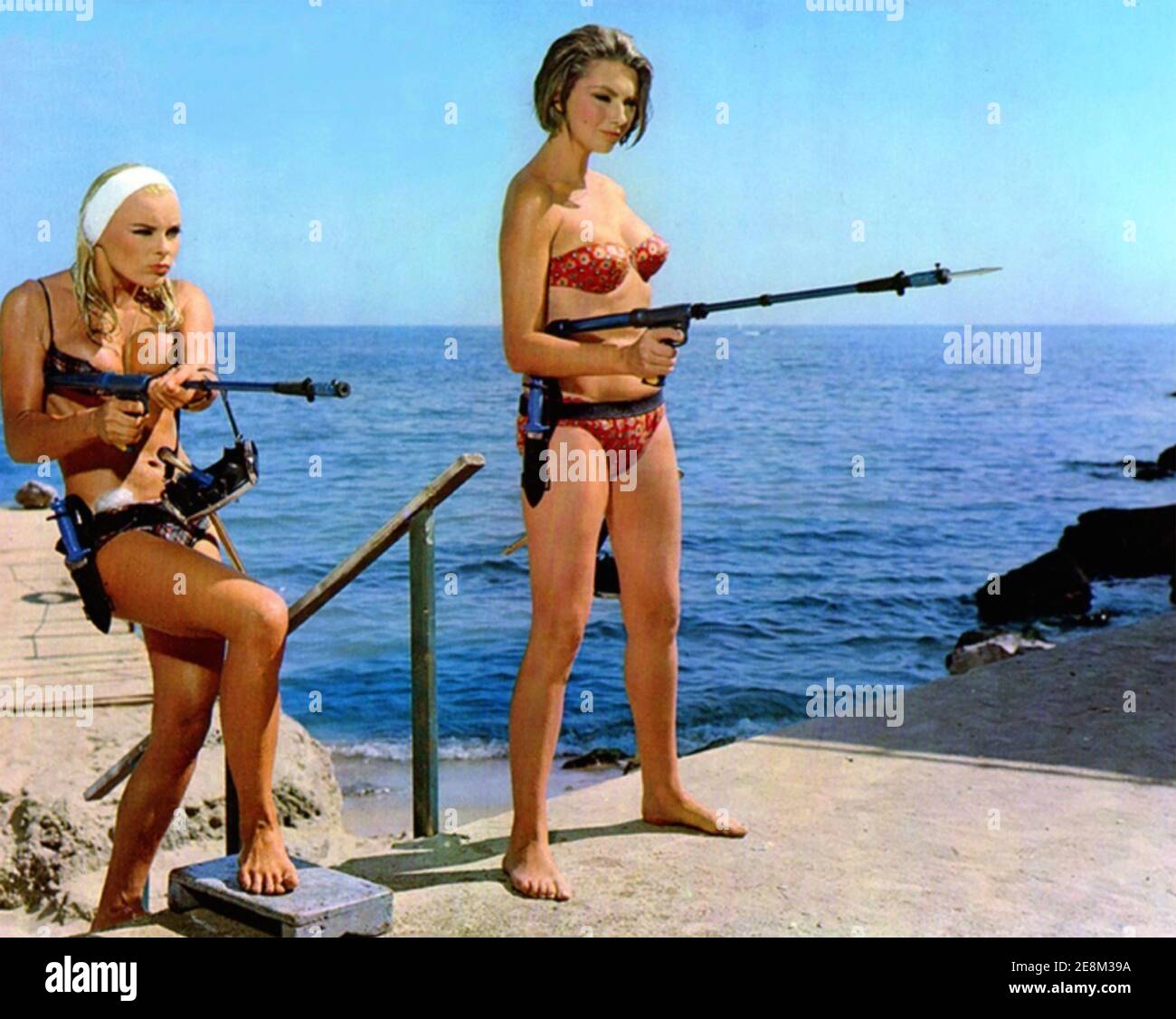 DEADLIER THAN THE MALE 1967 Universal Pictures film with Elke Sommer at left and Sylva Koscina Stock Photo