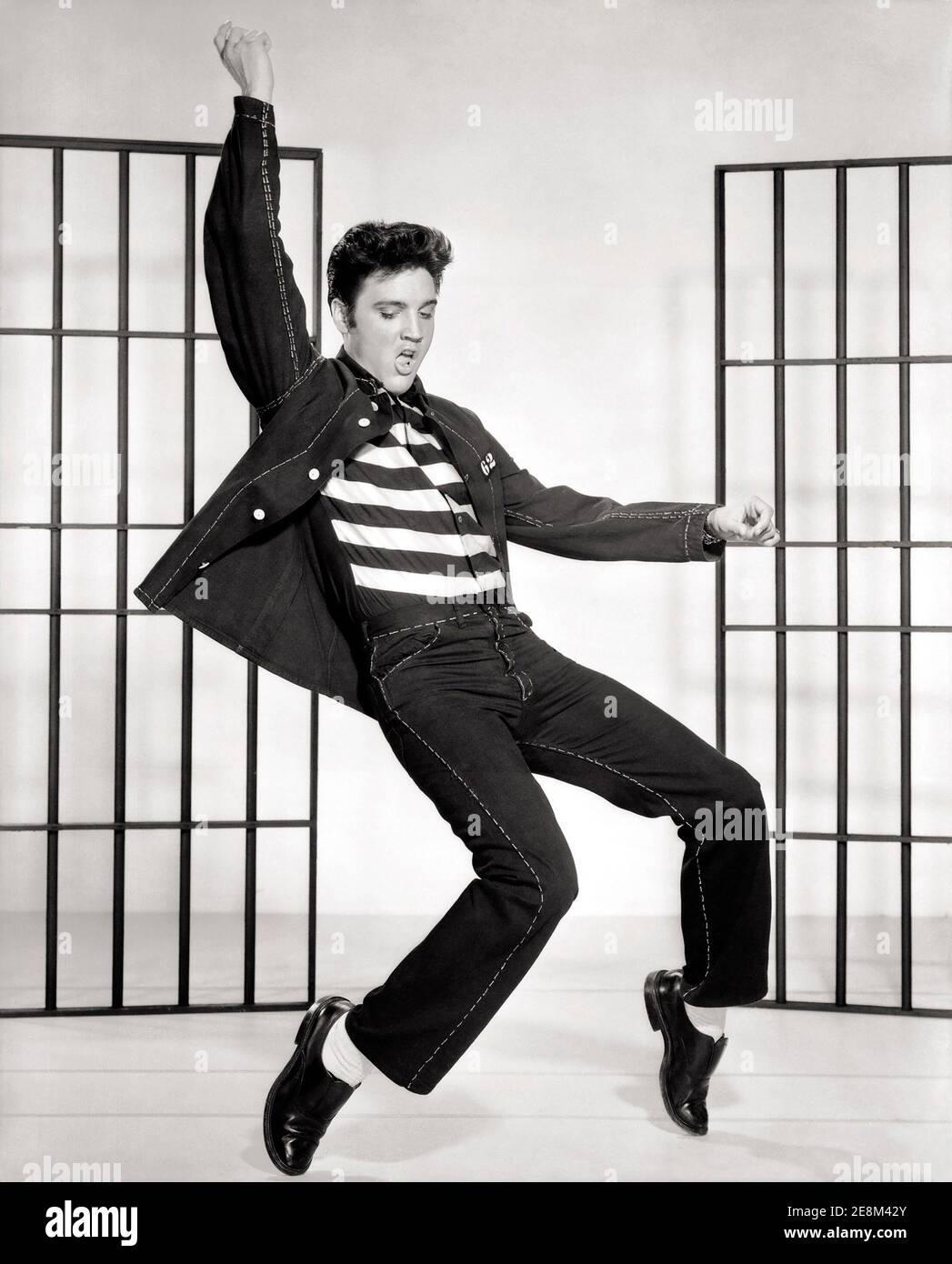 Elvis Presley, in the movie Jailhouse Rock 1957, press photo Stock Photo