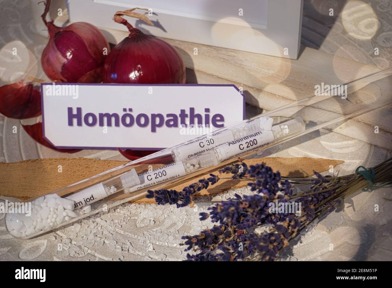 Homeopathy Globules alternative Medicine Stock Photo