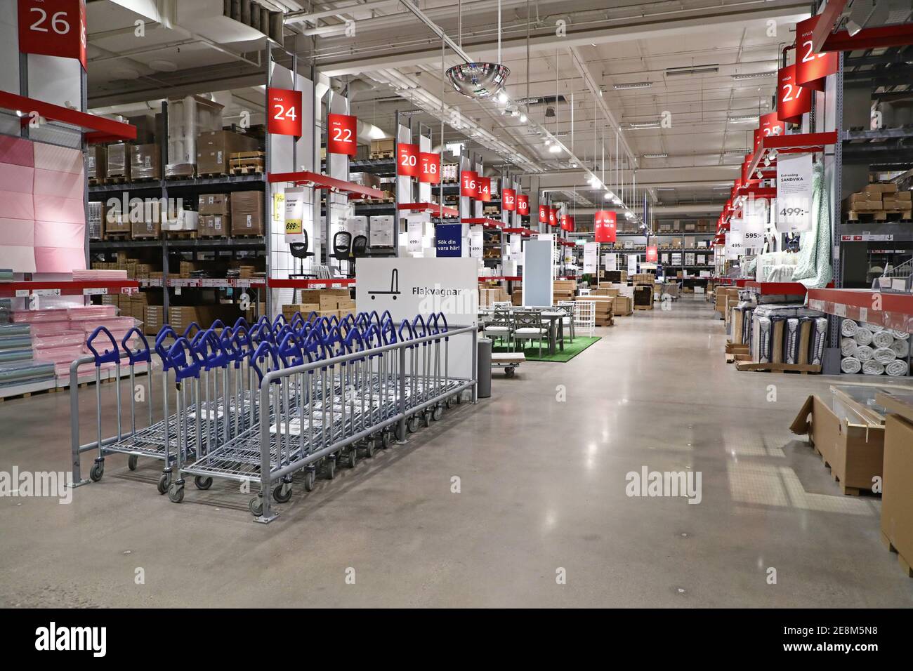 LINKÖPING, SWEDEN- 16 MARCH 2020: Deserted furniture department store, Ikea,  Linköping, in these troubled times about the corona virus Stock Photo -  Alamy