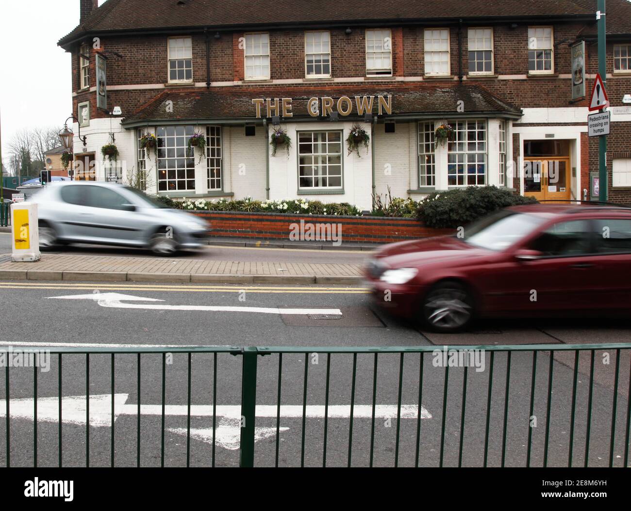 BOREHAMWOOD, ENGLAND- 17 MARCH 2011:The Crown, an English pub on the outskirts of London. Stock Photo