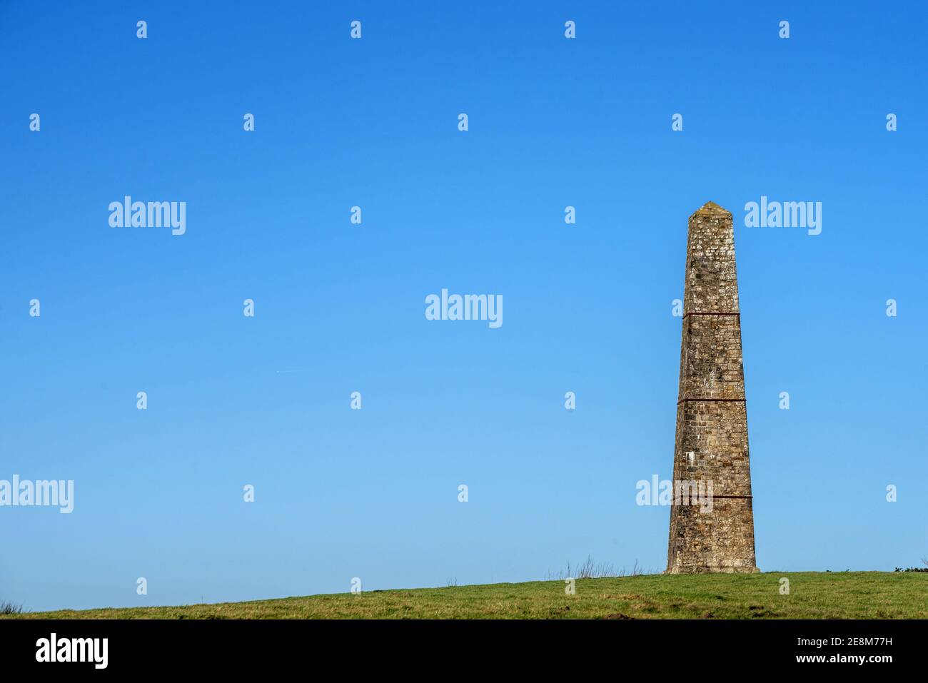 Heathfield, January 25th 2021: The Obelisk or Brightling Needle folly at Dallington Stock Photo