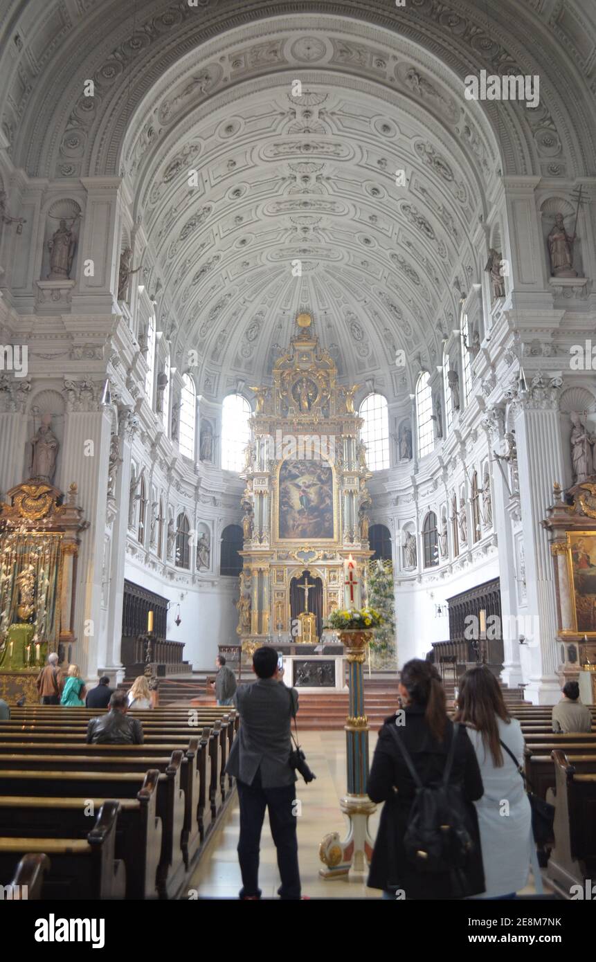 interior of St. Michael Church, Munich, Germany Stock Photo Alamy