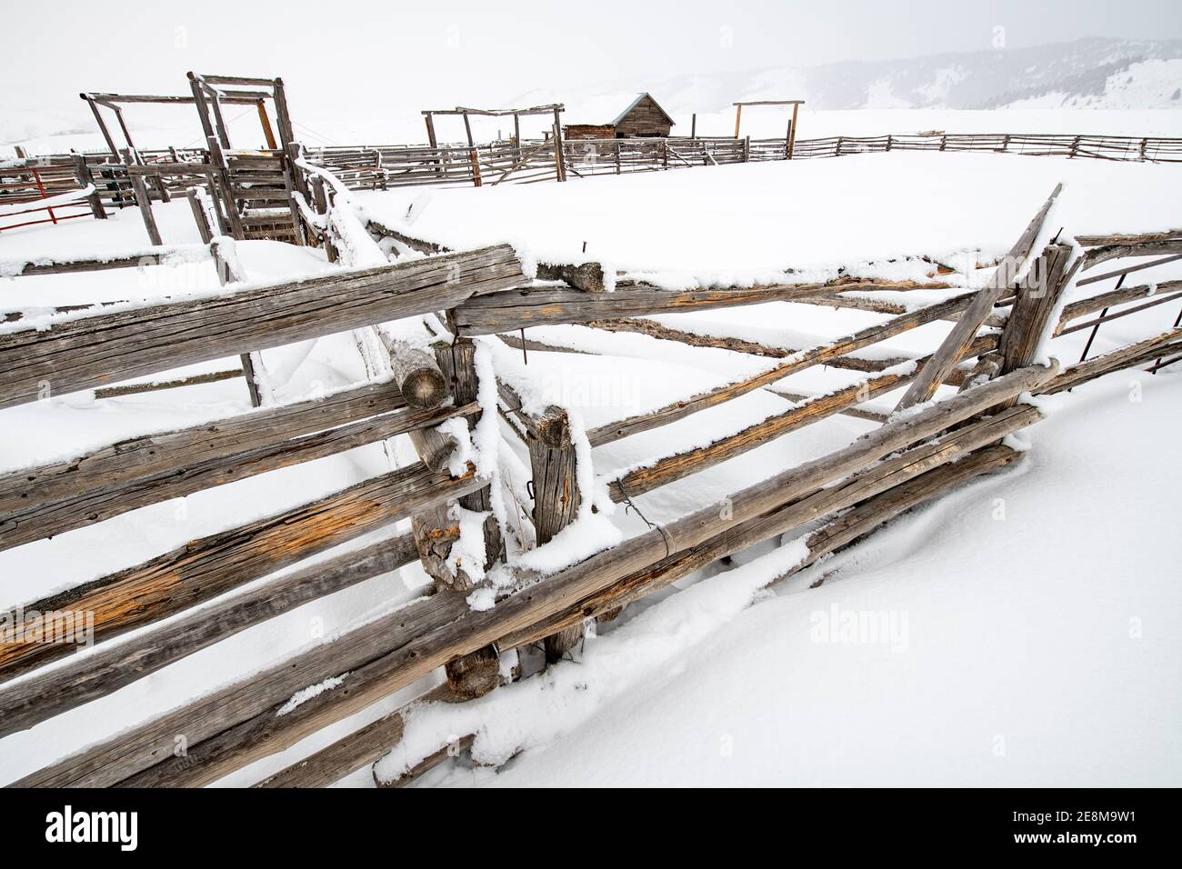 Snow covered corral on hi-res stock photography and images - Alamy