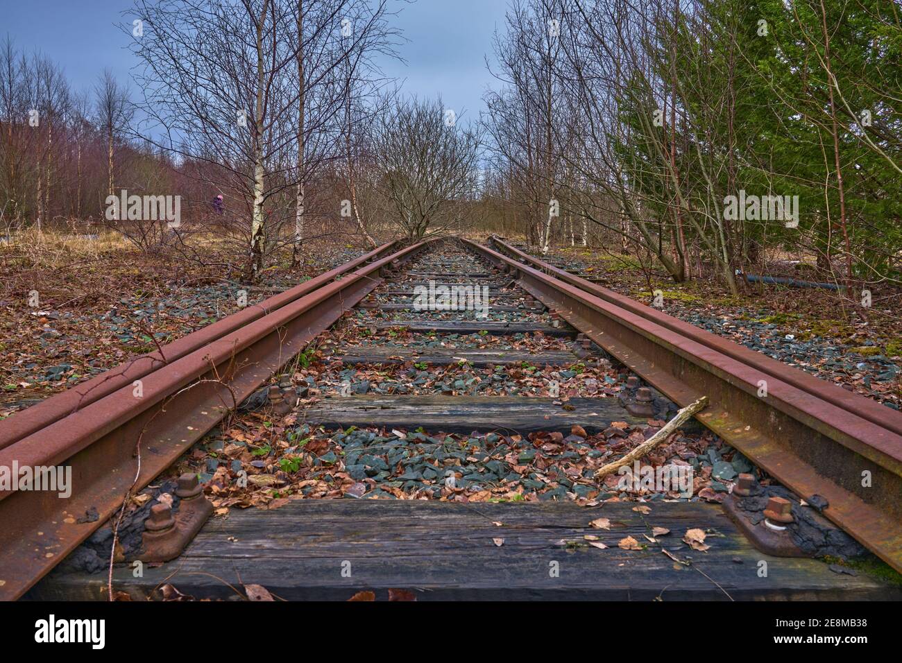 Abandoned railway track in England, uk Stock Photo