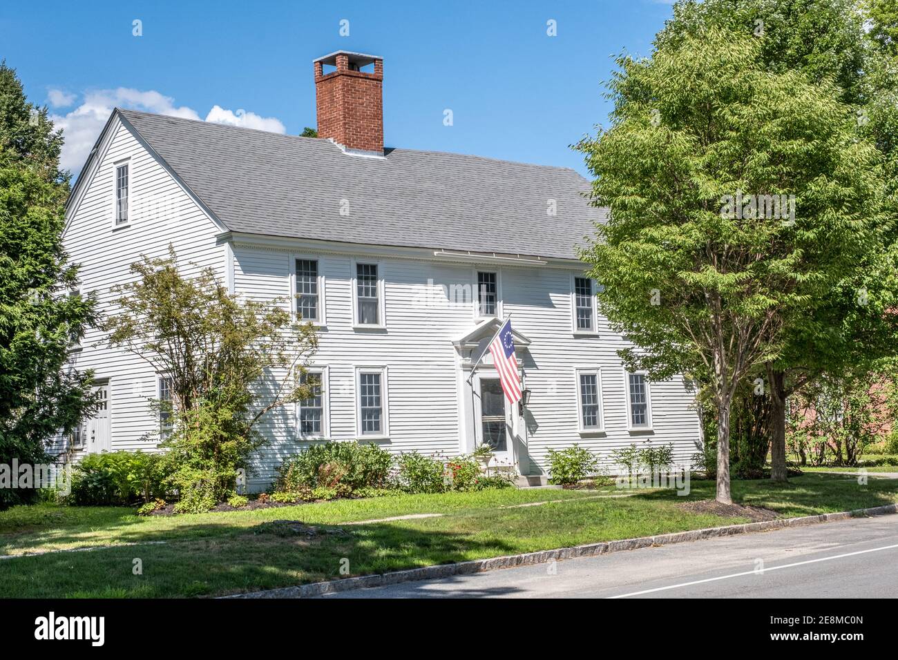 An old colonial house on the Hancock, NH Town Common Stock Photo Alamy