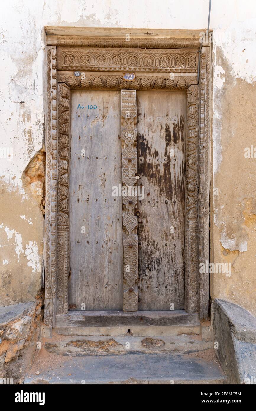 Old traditional doors. Stone Town, Zanzibar, Tanzania Stock Photo Alamy