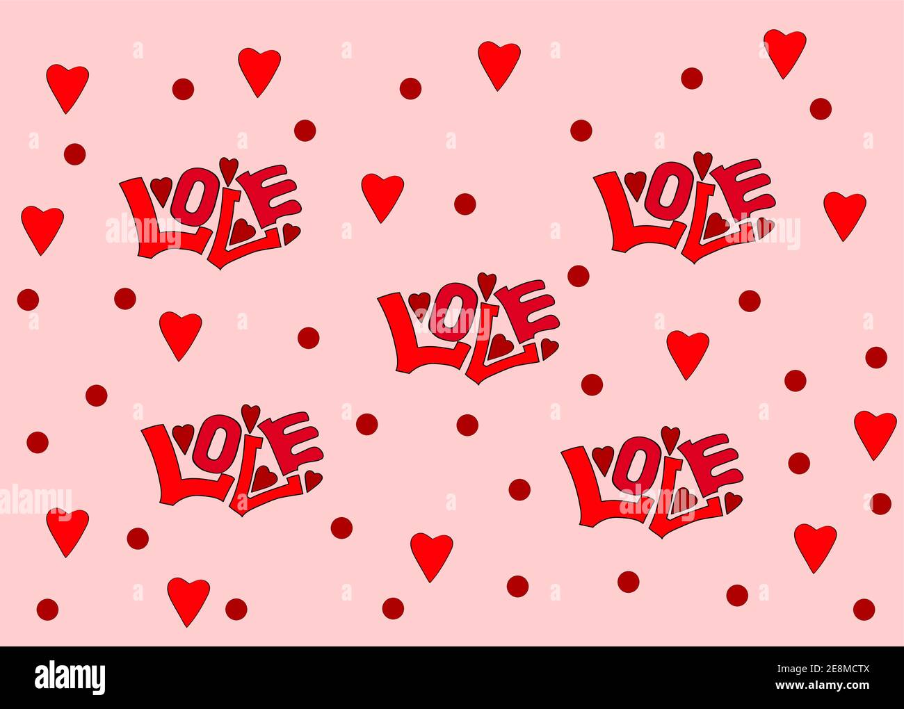 Love. Background of Love inscriptions. Similars St. Valentine's Day. Stock Vector