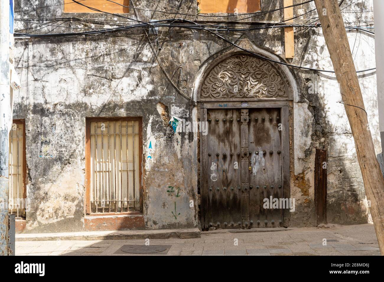 Old traditional doors. Stone Town, Zanzibar, Tanzania Stock Photo Alamy
