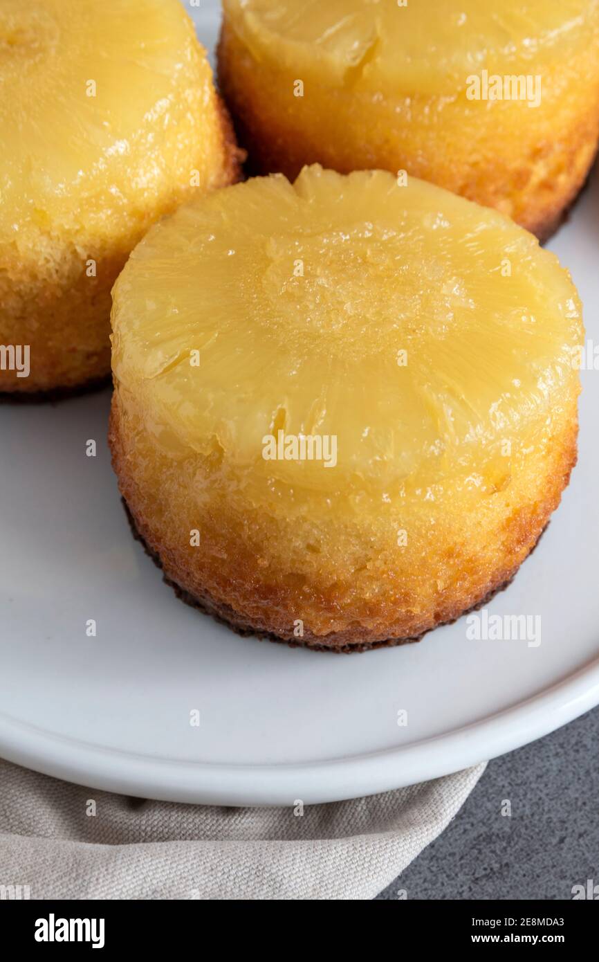 Homemade pineapple upside down cake Stock Photo Alamy