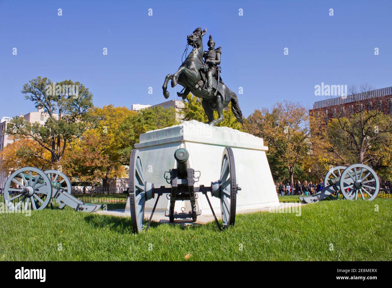 Andrew Jackson Statue Cannons President's Park Lafayette Square White