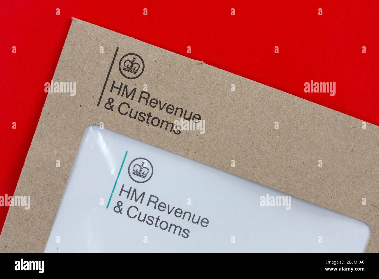 Tax return letter from HMRC, HM Revenue & Customs. UK income tax letter. Stock Photo
