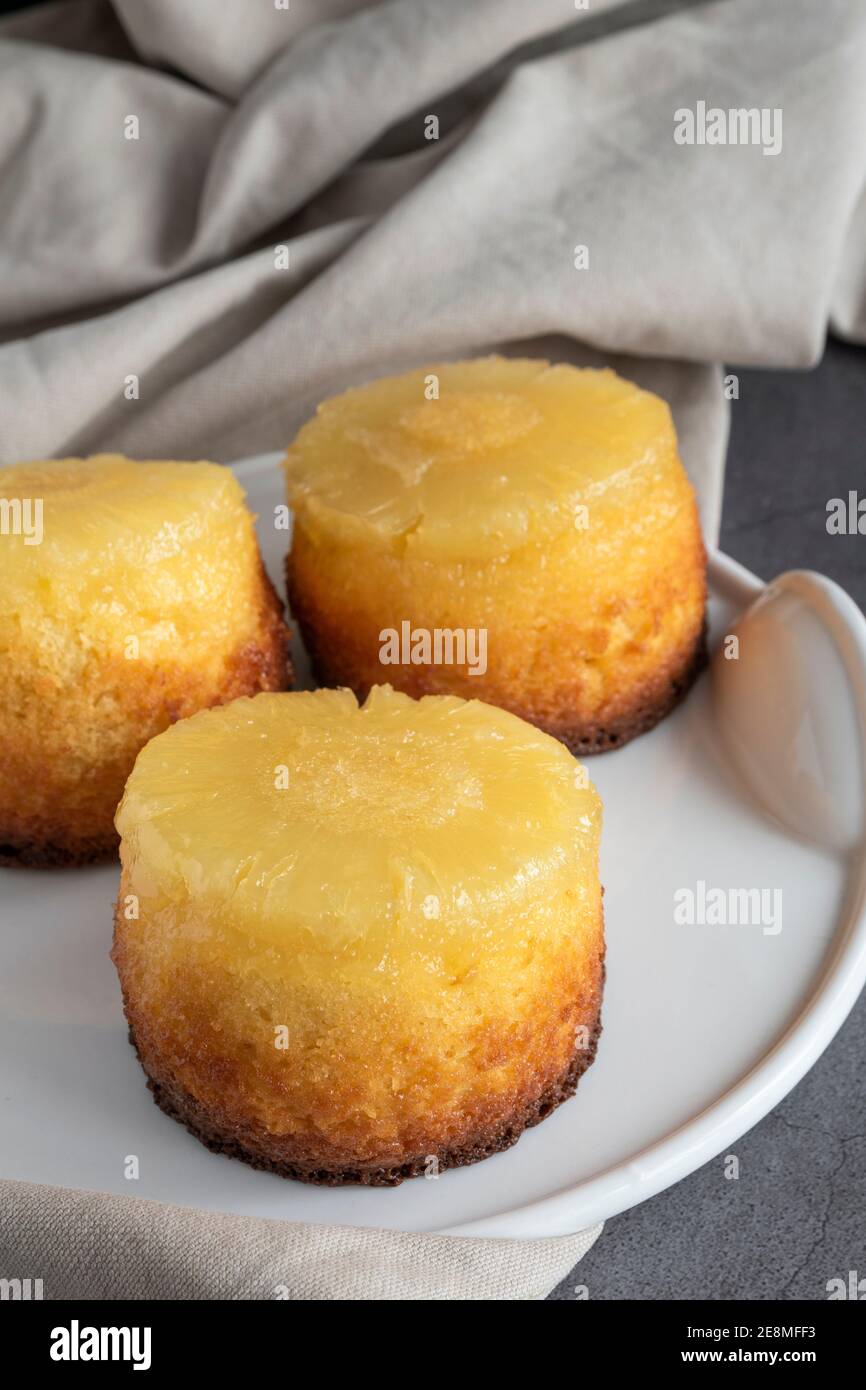 Homemade pineapple upside down cake Stock Photo Alamy