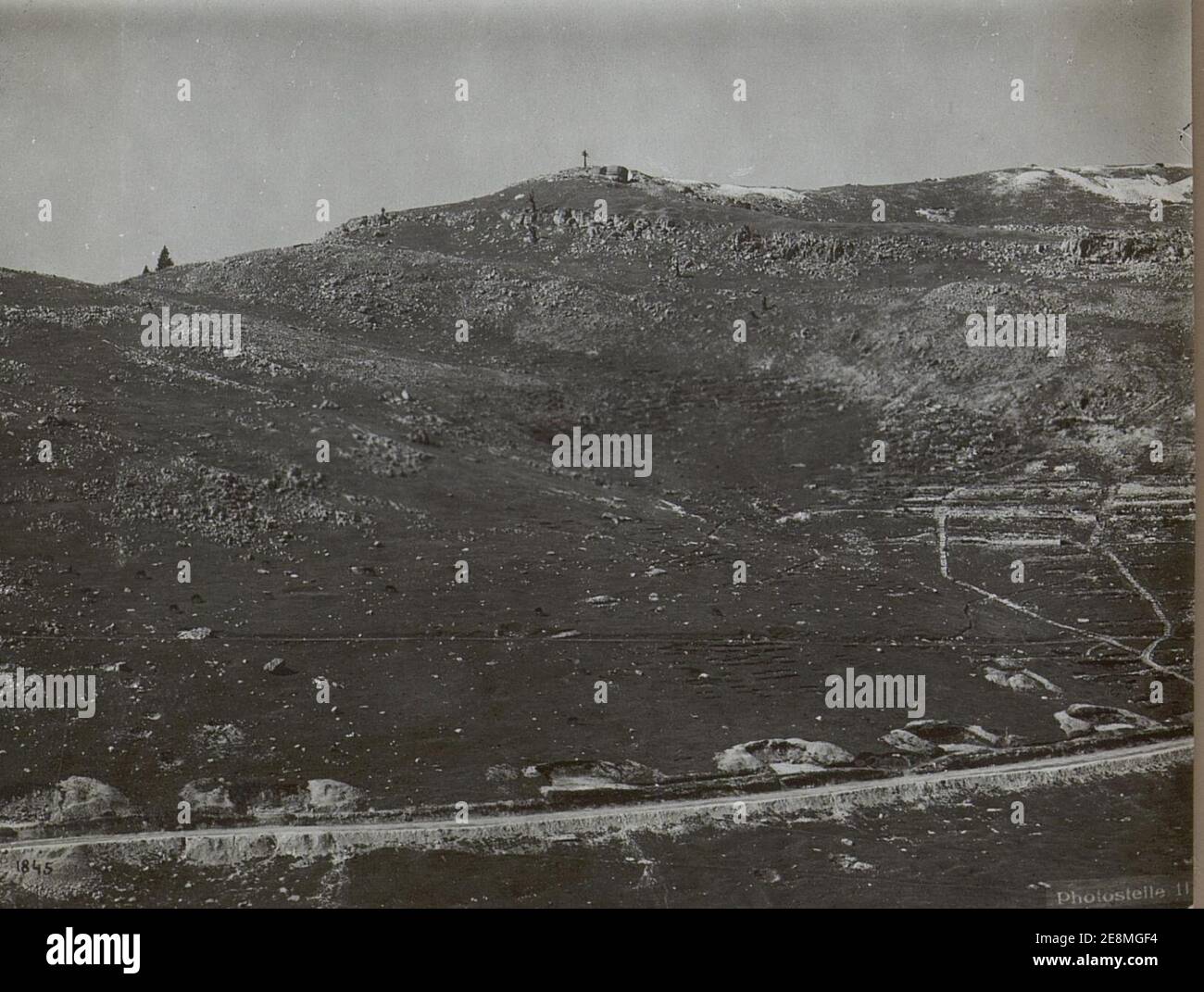 Monte Brostolan. (Triangulierungspunkte.) Stock Photo
