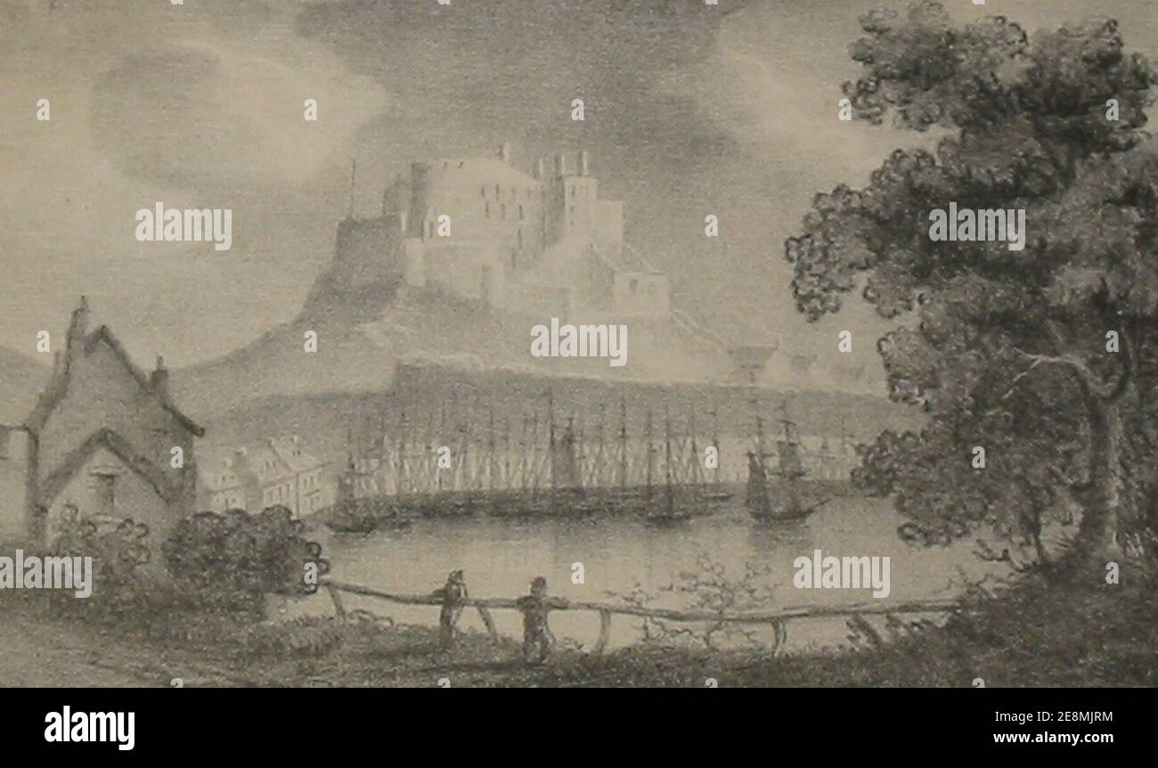 Mont Orgueil Philip John Ouless Stock Photo Alamy