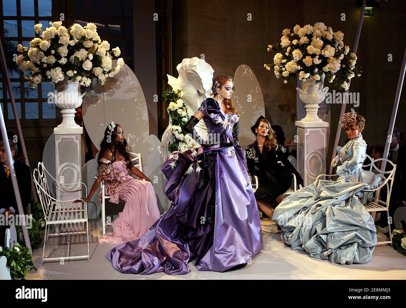 Models Naomi Campbell, Lily Cole, Gisele Bundchen and Helena