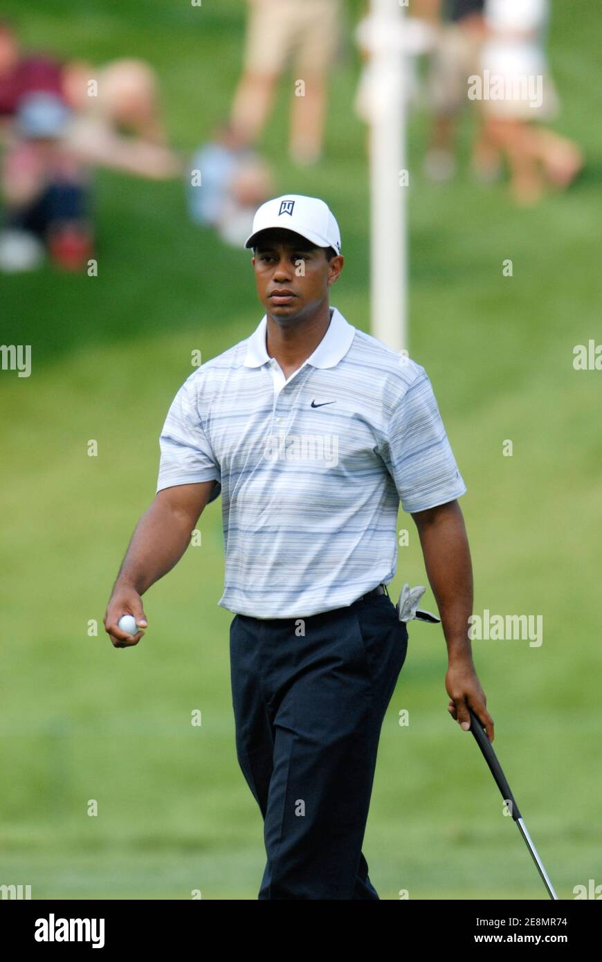 Tiger Woods walks off the tenth green at the Earl Woods Memorial Pro-Am, in Potomac, MD, USA on July 4, 2007. Photo by John C. Middlebrook/Cal Sport Media/Cameleon/ABACAPRESS.COM Stock Photo