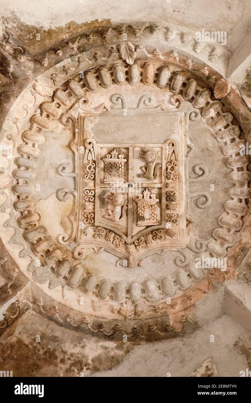 Antigua Guatemala Coat of arms In Ceiling Of The Ruins Of The 