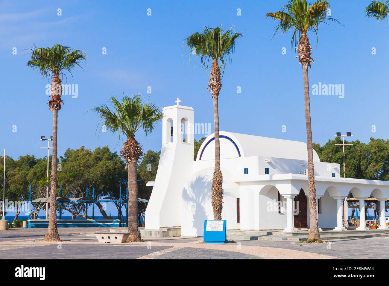 Ayia Napa, Cyprus - June 11, 2018: Agios Georgios Chapel at Agia Napa resort town Stock Photo