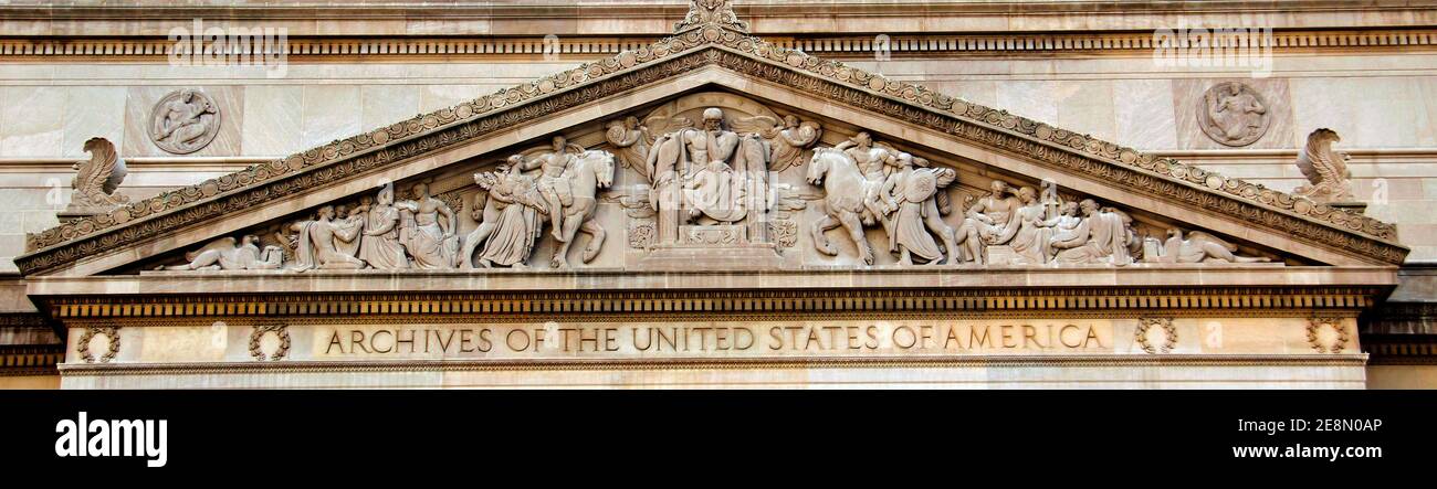 National archives building detail hi-res stock photography and images ...