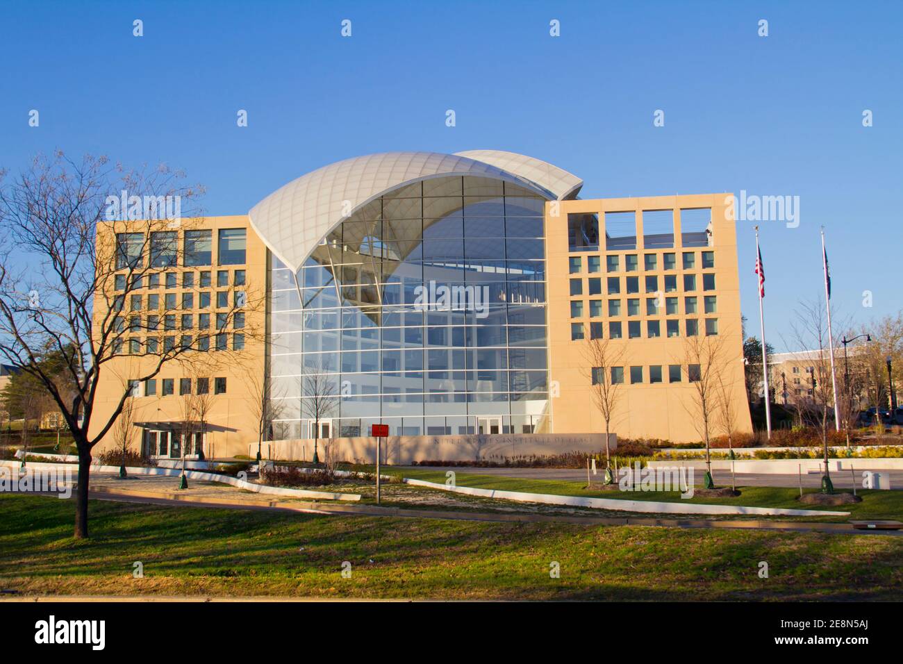 Headquarters of US Institute of Peace in Washington DC on. Designed by Moshe Safdie, opened in March 2011 Stock Photo