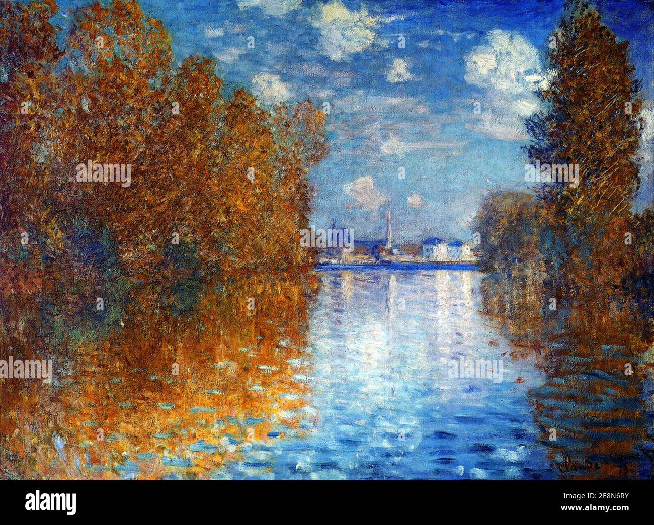 Monet w 290 autumn effect in argenteuil. Stock Photo