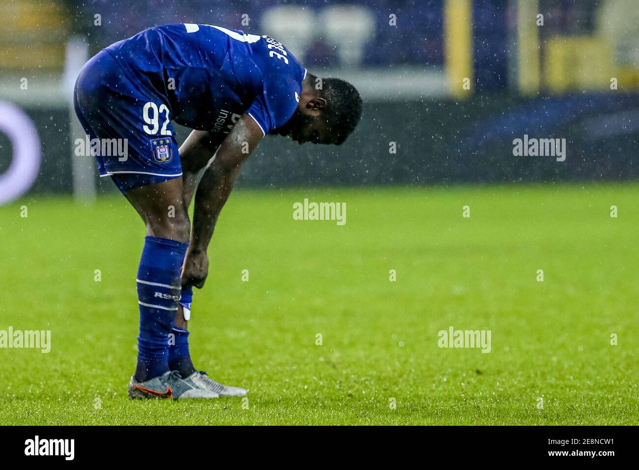 BRUSSELS, BELGIUM - JANUARY 31: Kemar Lawrence of RSC Anderlecht