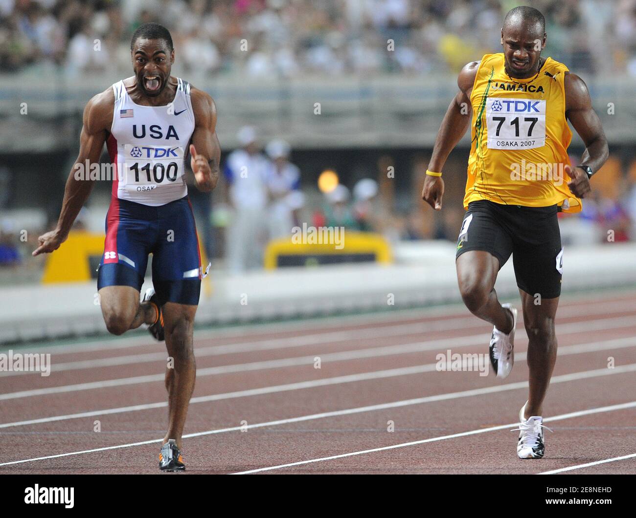 100m world record hi-res stock photography and images - Alamy