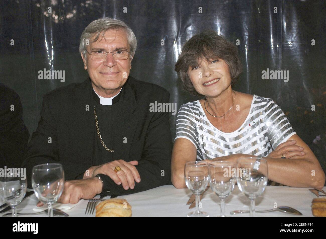 Archbishop Jean-Michel Di Falco and Macha Meril at the 12th 'Foret Des  Livres' to sign their new book in Chanceaux-Pres-Loches, France on August  26, 2007. Photo by Giancarlo Gorassini/ABACAPRESS.COM Stock Photo -
