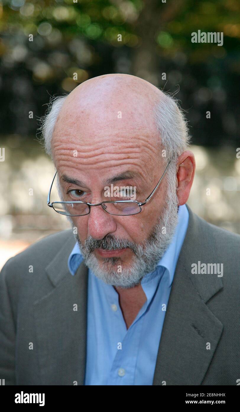 EXCLUSIVE. French Director Bertrand Blier poses for our photographer after the taping of French TV program 'Vivement Dimanche' held at Studio Gabriel in Paris, France on August 29, 2007. Photo by Denis Guignebourg/ABACAPRESS.COM Stock Photo