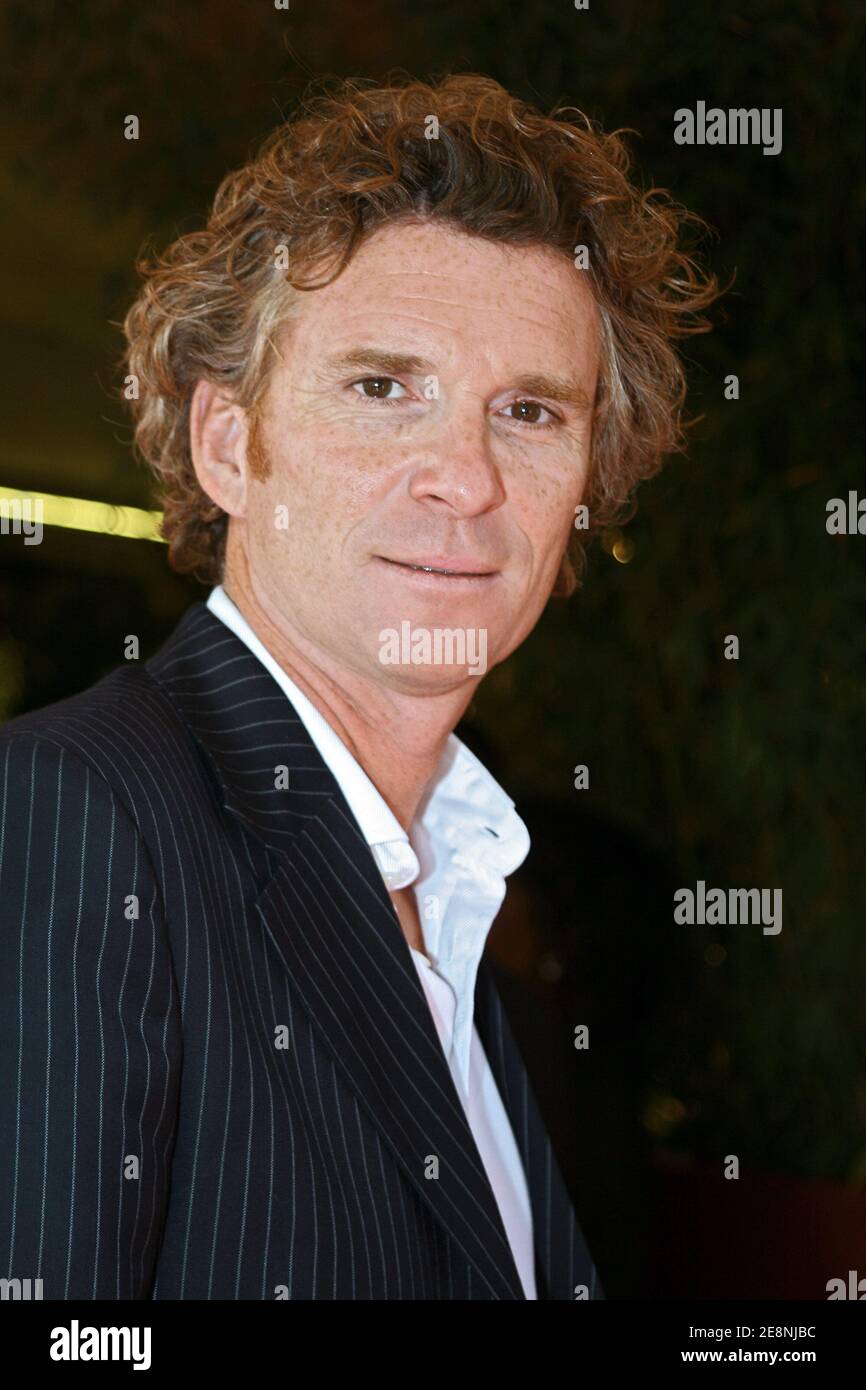 Tv presenter Denis Brogniart arrives at the TF1 annual press conference held at the Olympia in Paris, France on August 29, 2007. Photo by Ludovic Boulnois/ABACAPRESS.COM Stock Photo