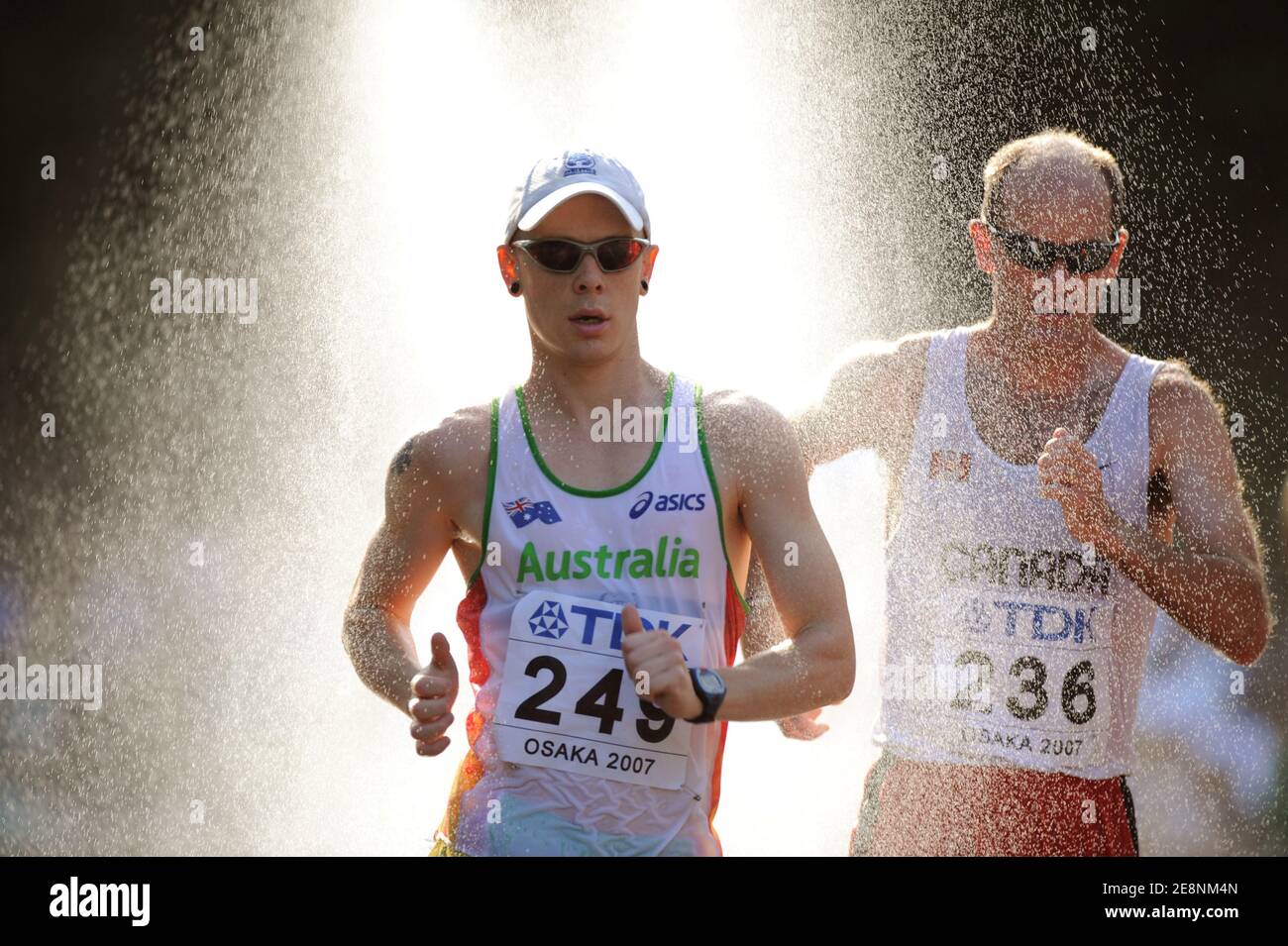 Australia's Chris Erickson competes on men's 50 kilometers race walk ...