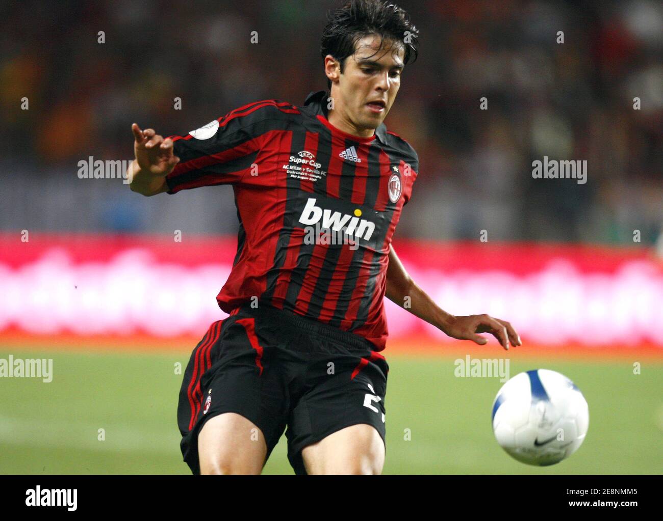 AC Milan's Kaka during the UEFA Super Cup tournament, AC Milan vs FC Sevilla  at the Louis II Stadium in Monaco on August 31, 2007. AC Milan won 3-1.  Photo by Christian