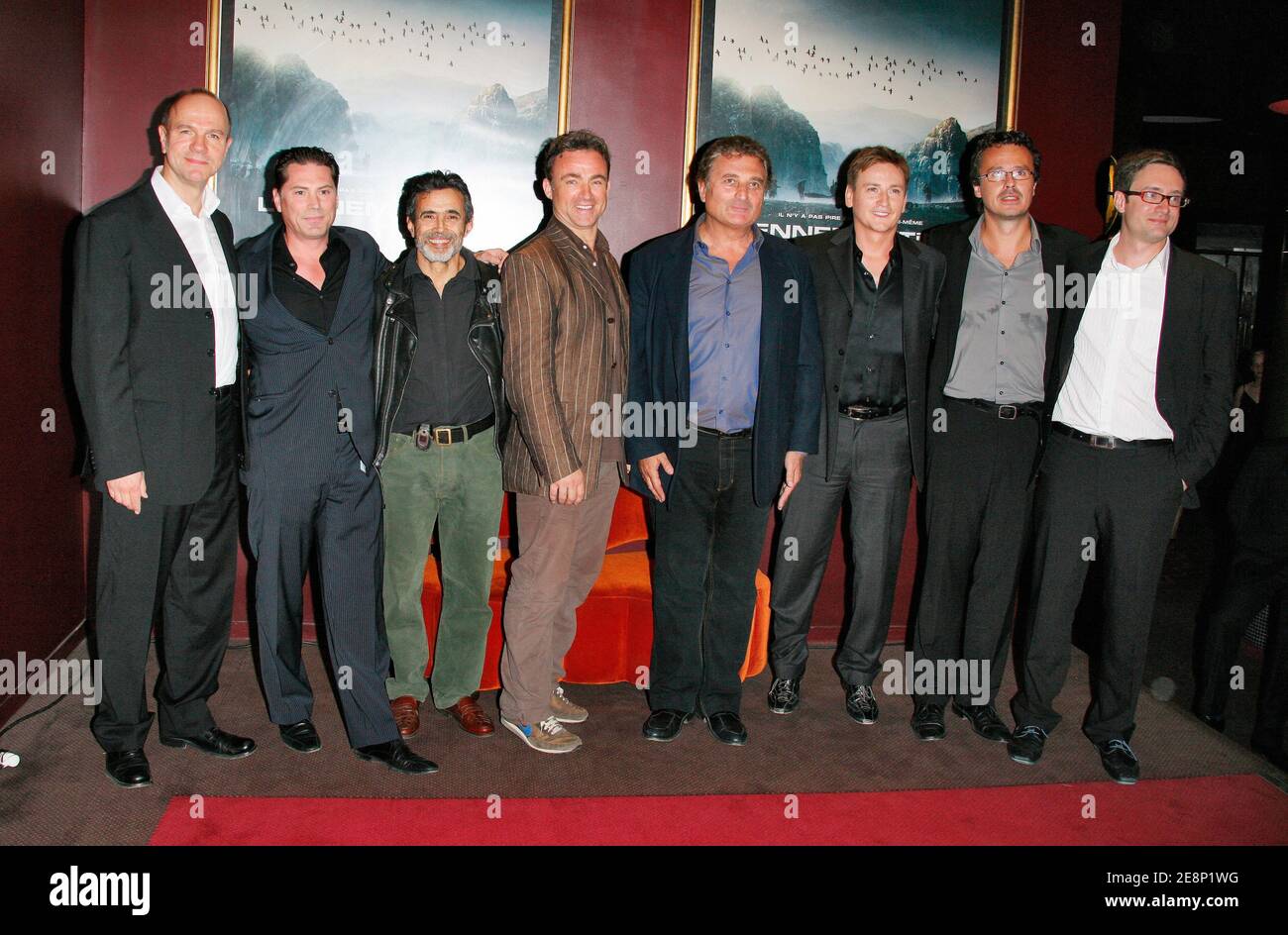 Cast members of 'L'Ennemi Intime' at the Gaumont Marignan in Paris, France, on September 11, 2007. Photo by Dennis Guignebourg/ABACAPRESS.COM Stock Photo