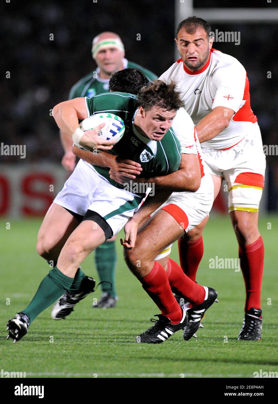 Ireland's Brian O'Driscoll during the IRB Rugby World Cup 2007, Pool D, Ireland vs Georgia at the Chaban Delmas Stadium in Bordeaux, France on September 15, 2007. Photo by Nicolas Gouhier/Cameleon/ABACAPRESS.COM Stock Photo