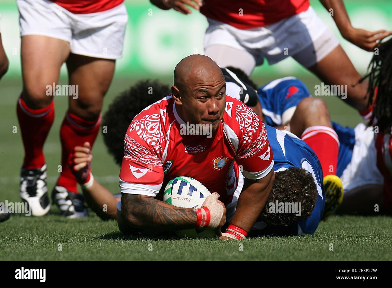 Tonga's Nili Latu during the IRB rugby union World Cup, Pool A, Samoa vs  Tonga at the Mosson stadium in Montpellier, France on September 19, 2007.  Tonga won 19-15. Photo by Stuart