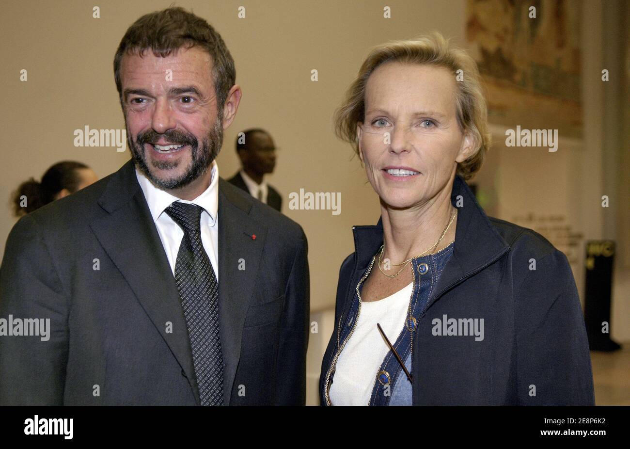 French CEO of Radio France Jean-Paul Cluzel and French journalist Christine  Ockrent attend the '20th anniversary' party of the french radio 'France  Info' at the the 'Cite de l'Architecture et du Patrimoine',