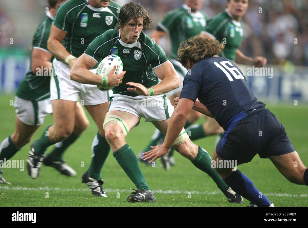 Irelands Simon Easterby during the IRB Rugby World Cup 2007, Pool D, France vs Ireland at
