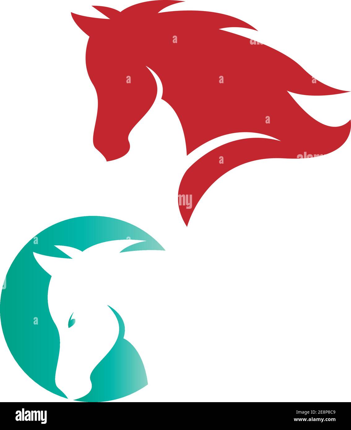 Horse logo icon design template vector illustration Stock Vector