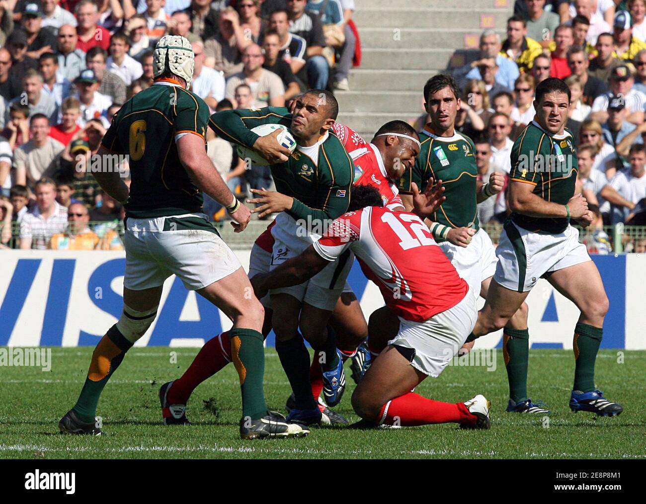 South Africa's Bryan Habana during the IRB Rugby World Cup 2007, Pool A