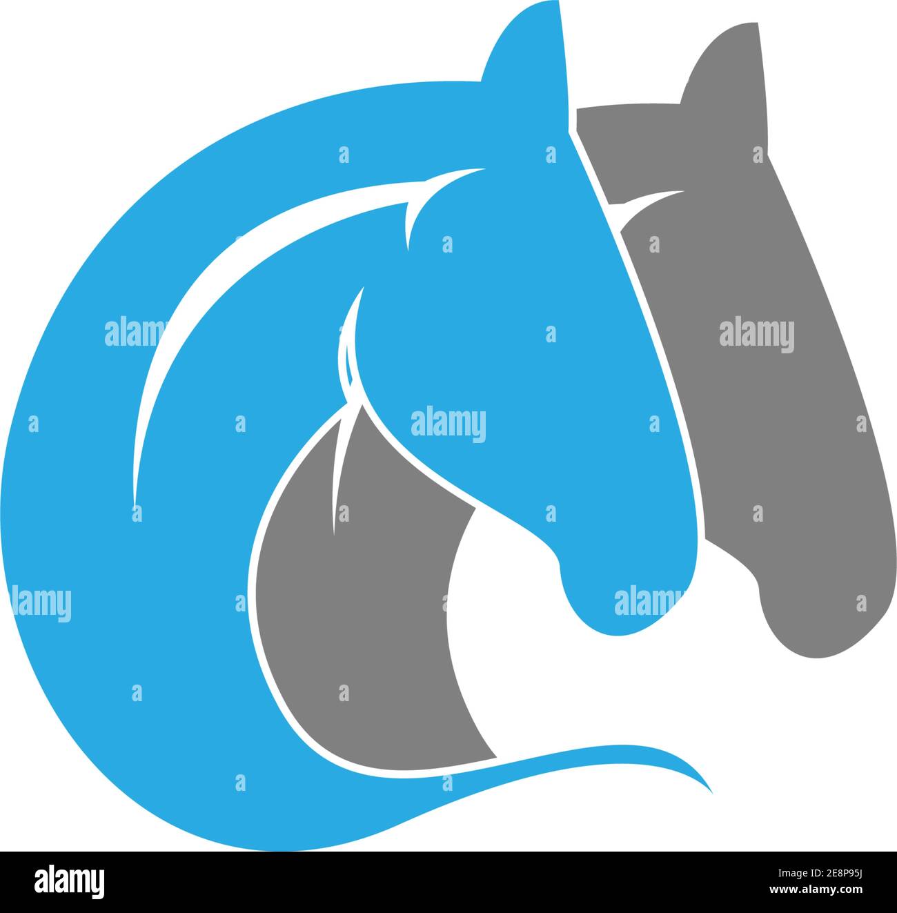 Horse logo icon design template vector illustration Stock Vector