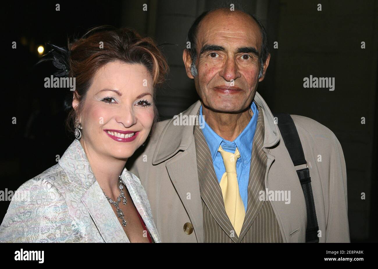 Actor Philippe Khorsand and his wife arrive at the play opening of 'Mon Pere Avait Raison' with Claude Brasseur and his son Alexandre at Edouard VII playhouse in Paris, France on September 24, 2007. Photo by Denis Guignebourg/ABACAPRESS.COM Stock Photo