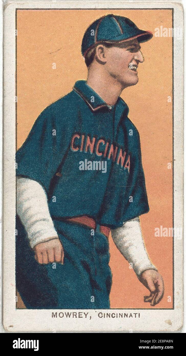 Mike Mowrey, Cincinnati Reds, baseball card portrait Stock Photo - Alamy