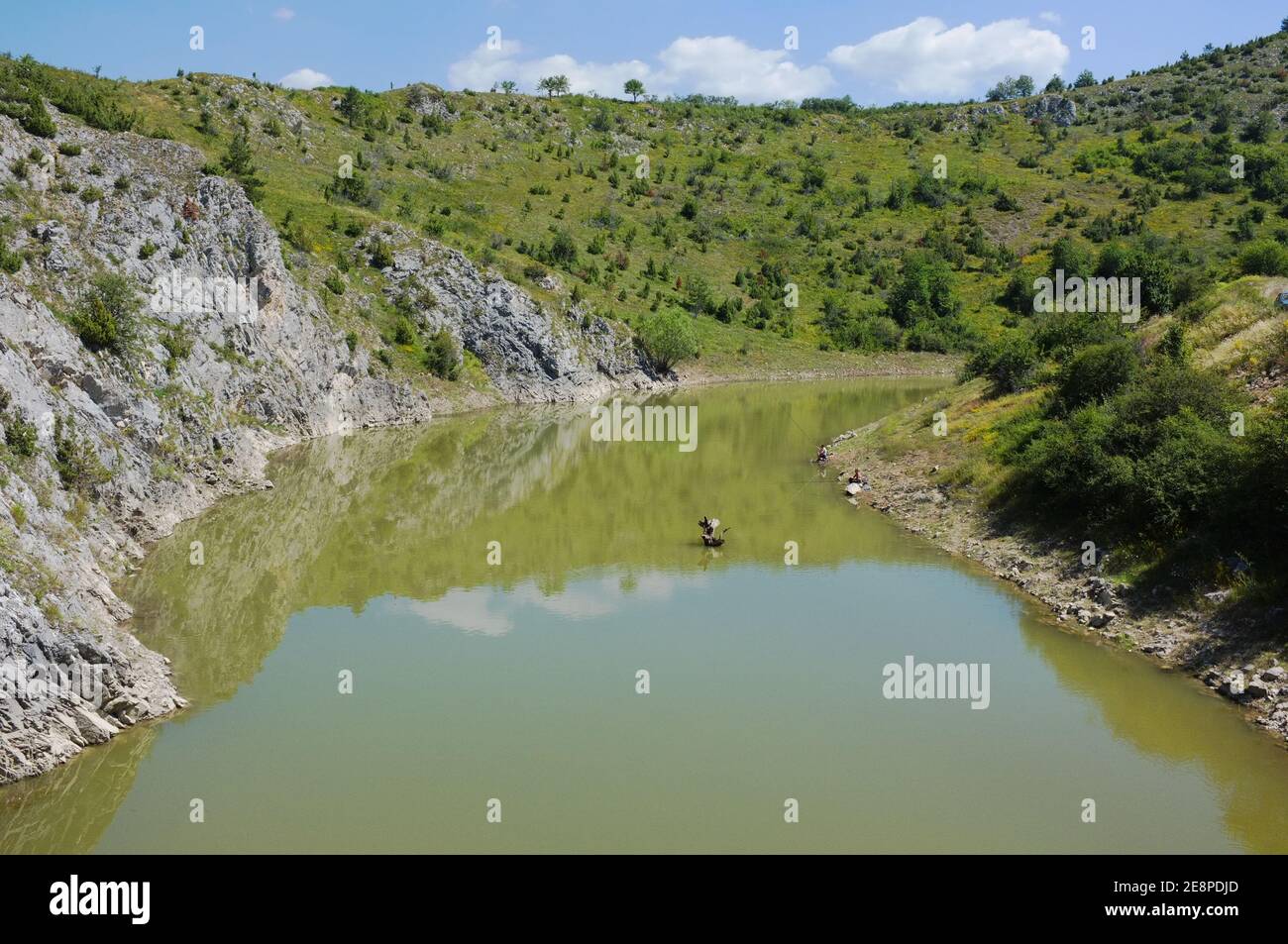 the Uvac River at the beginning of same name canyon, Serbia Stock Photo