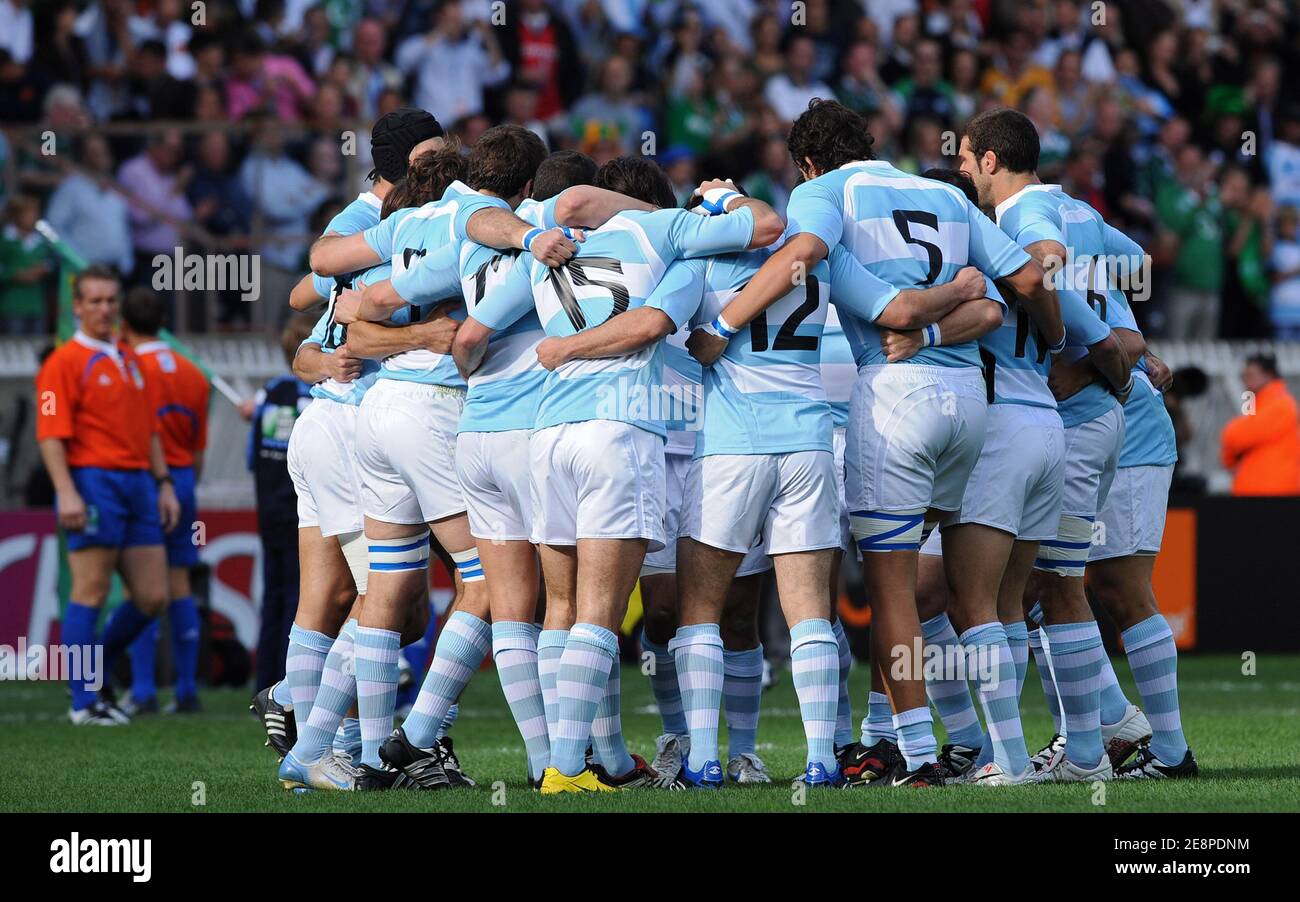 Argentina's team during the IRB Rugby World Cup 2007, Pool D, Ireland