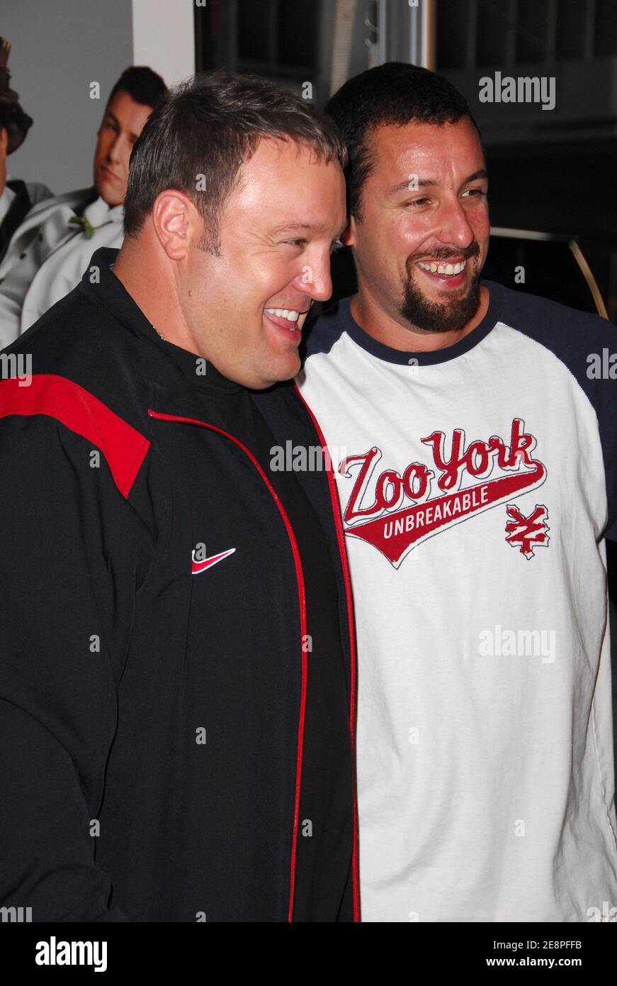 Actors Kevin James (L) and Adam Sandler attend special screening of 'I Now Pronounce You Chuck & Larry' saluting New York Firefighters held at the Ziegfeld Theater on Wednesday, July 18, 2007 in New York City, USA. Photo by Gregorio Binuya/ABACAUSA.COM (Pictured: Kevin James, Adam Sandler) Stock Photo