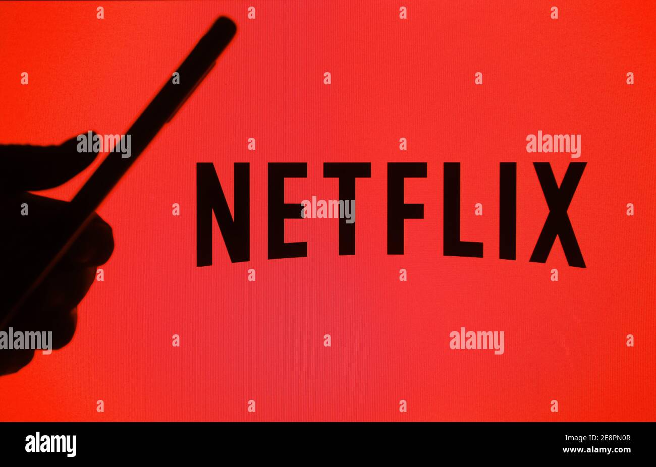 Ukraine. 20th Jan, 2021. In this photo illustration the Netflix logo
