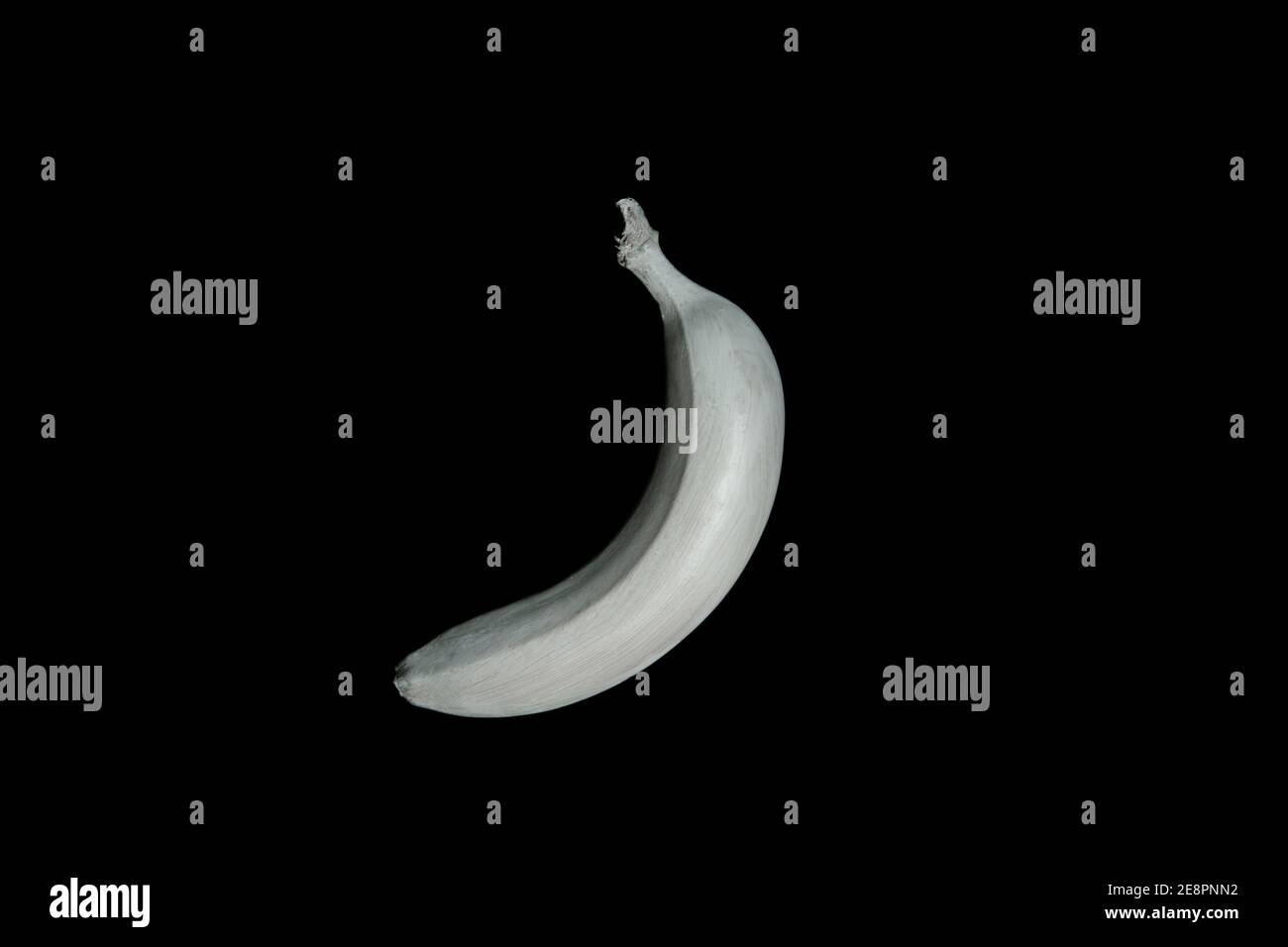 White floating banana on a black background. Left side. Creative fruit  concept Stock Photo - Alamy