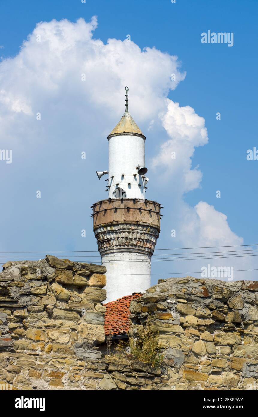 minaret of Arap Mosque in Novi Pazar, Serbia Stock Photo