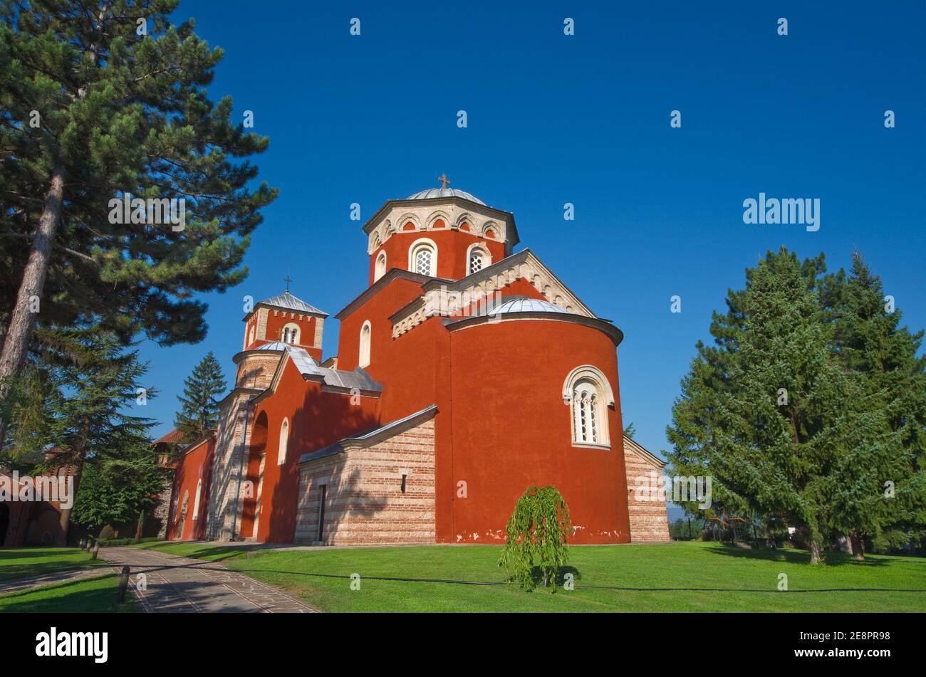 Zica Orthodox Monastery in Kraljevo, Serbia Stock Photo